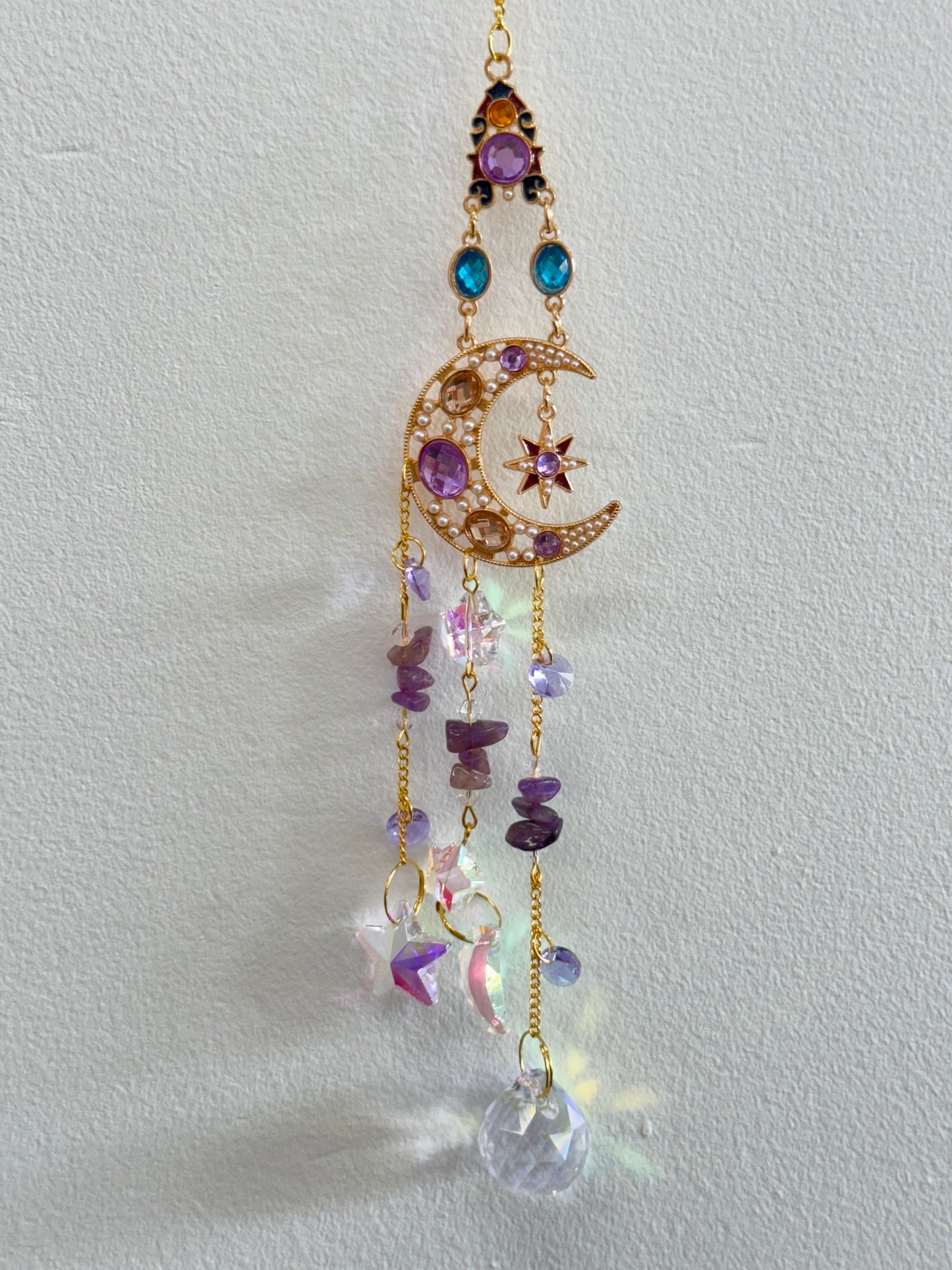 Amethyst Sun/Moon Suncatchers