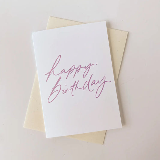 Happy Birthday Card - Lavender