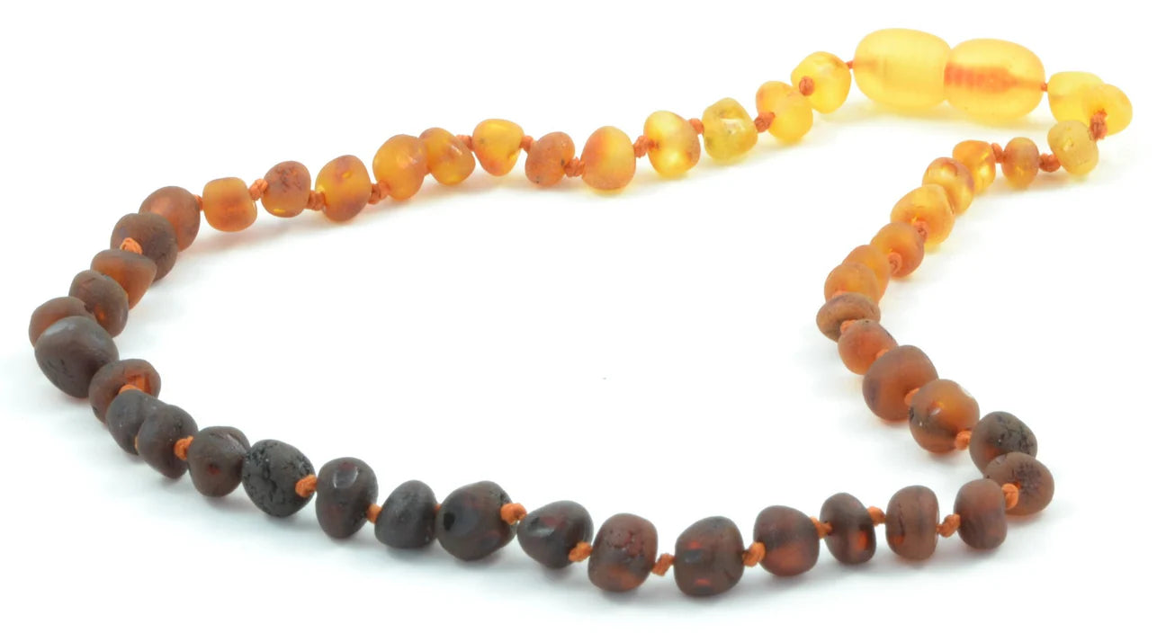 Rainbow Raw Amber Necklace - Babyb