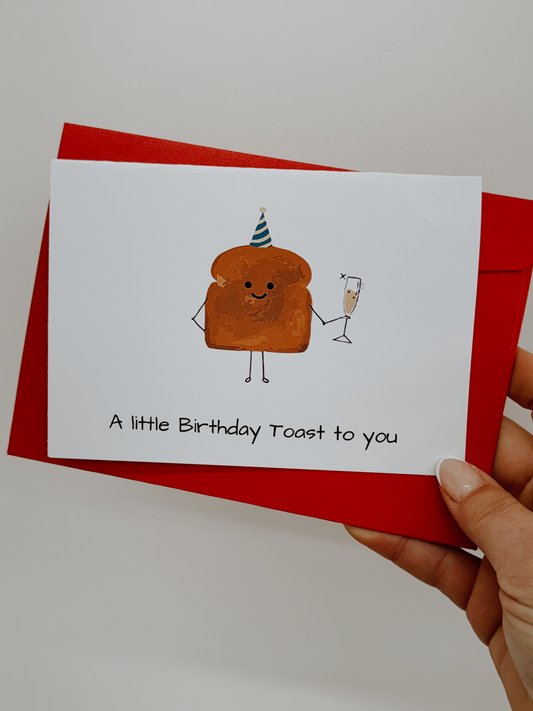 A little birthday toast card