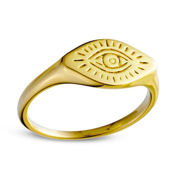 All Seeing Eye Ring Gold size 8