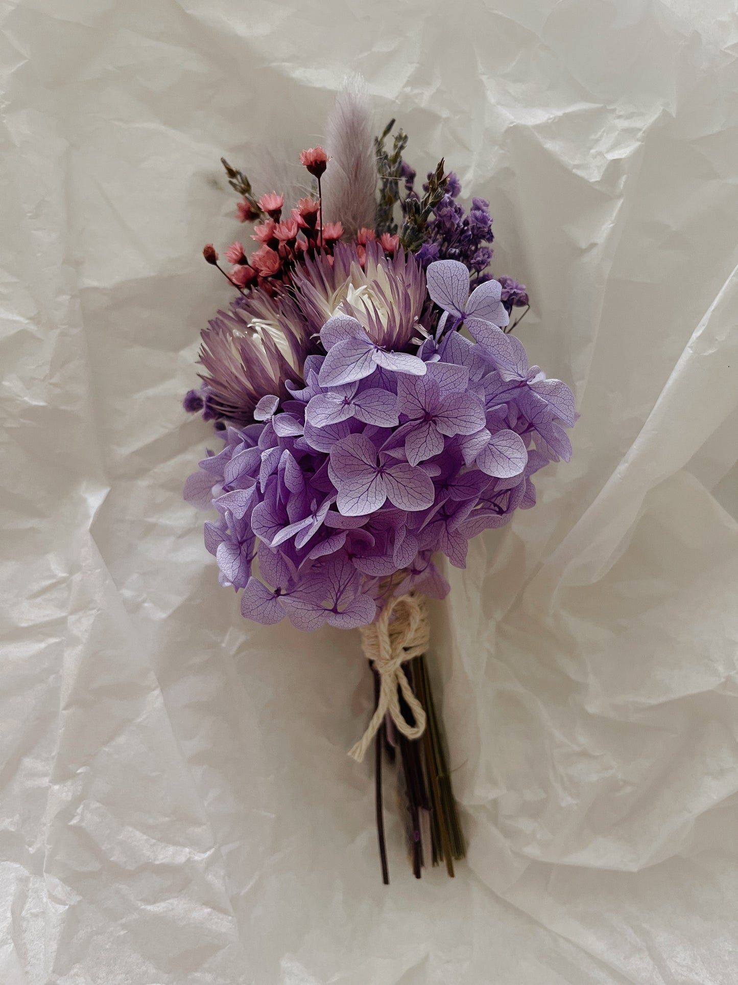 Boho dried flower bouquets - Natural & Lilac