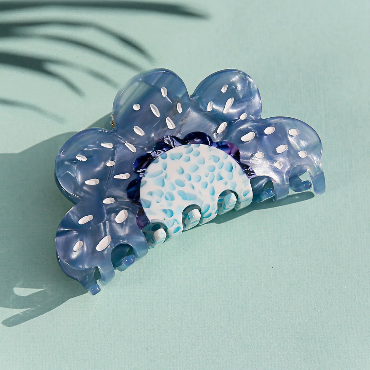 Flower Claw Clip - Pink, Blue, Pearl